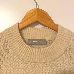 MOVING SALE! 
CASHMERE cream/light beige waffle sweater